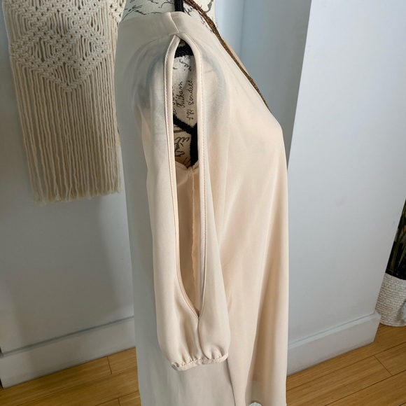 LuLu’s Cream Silky Dress XS - Picture 3 of 4